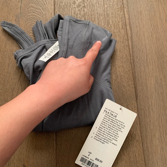 NWT slate blue It’s a tie long sleeve size 2 - Picture 5 of 6